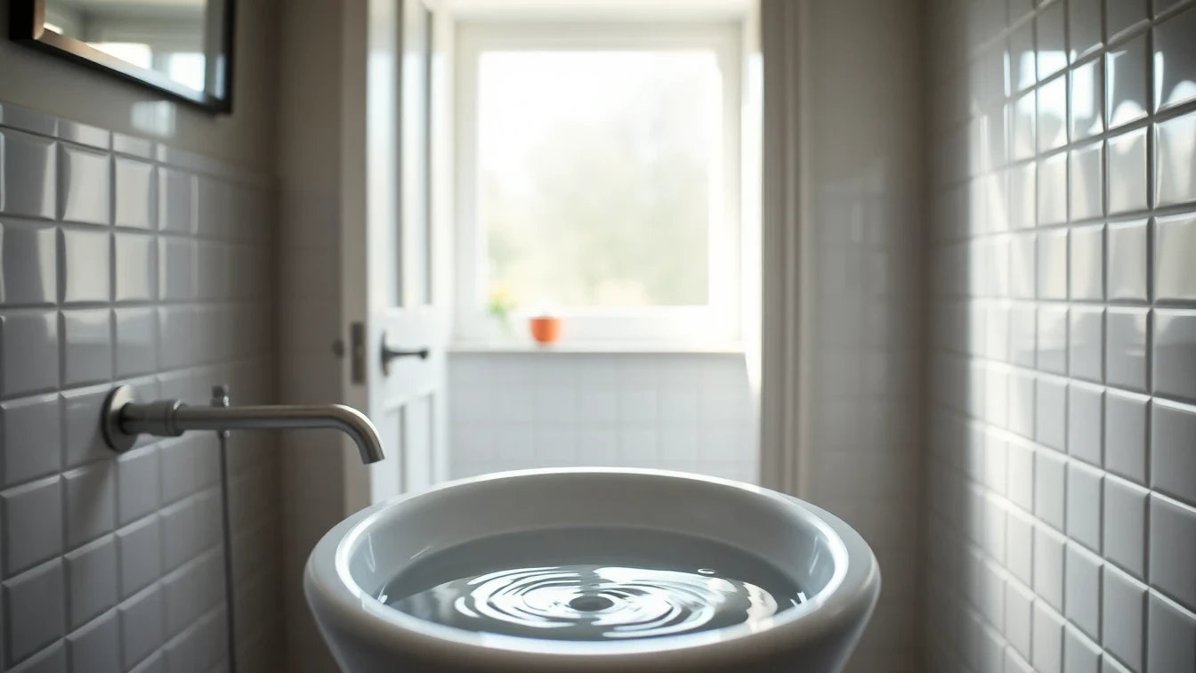 Water standing in a bathroom sink — signs of a blocked drain